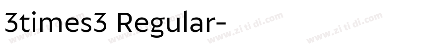 3times3 Regular字体转换